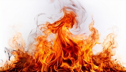 fire flame on white background