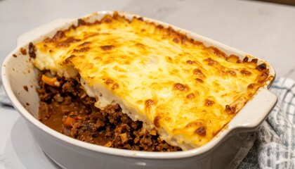 Creamy Shepherd's Pie Comfort Food Recipe with Cheesy Topping