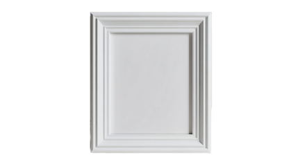 Isolated white rectangular frame for picture or text, clean look «, cut out transparent"