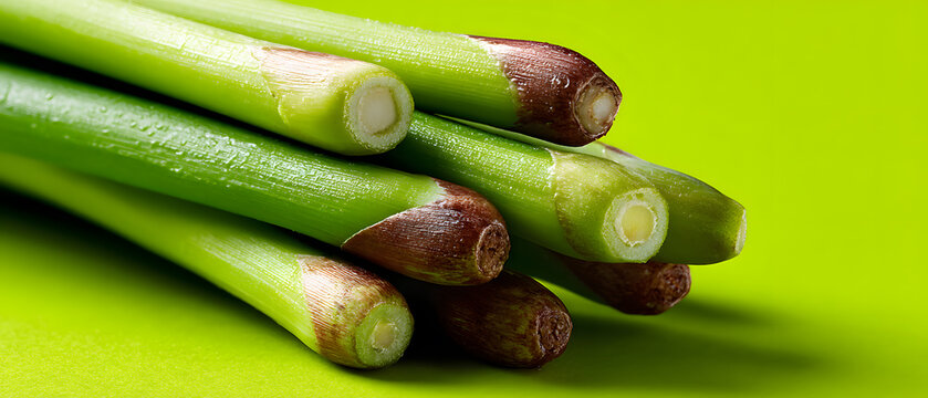 Tich antioxidants, anti-inflammatory, antimicrobial effects, weight management (diuretic, metabolism) concept. Lemongrass background. 