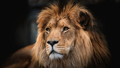 Fototapeta premium lion portrait generative ai