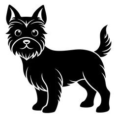 Obraz premium a dog silhouette for work and project.