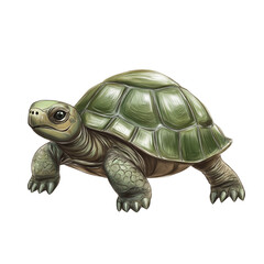 Obraz premium Hand Drawn Turtle Cartoon Clipart Isolated on White