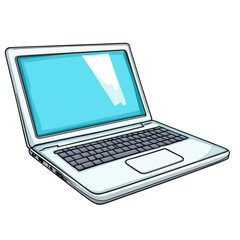 Laptop cartoon clipart, transparent background
