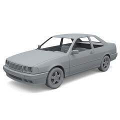 Naklejka premium 3d car isolated on white background