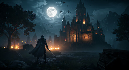 dark fantasy medieval scene