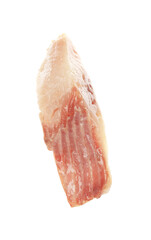 Piece of delicious herring isolated on white