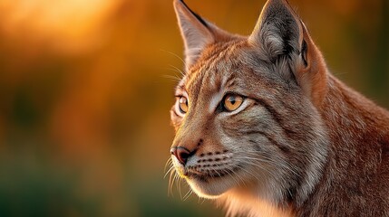 Fototapeta premium A clear photo of a cat's face surrounded by greenery