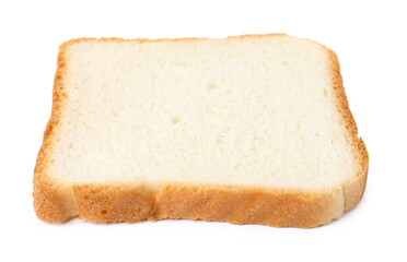 Piece of fresh toast bread isolated on white