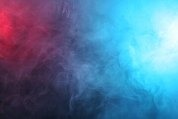Beautiful smoke in neon lights on dark background