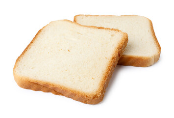 Piece of fresh toast bread isolated on white