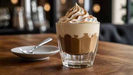 coffee latte in a glass