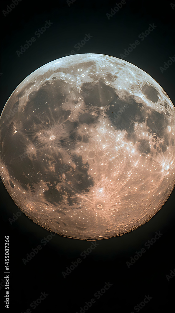 Aufkleber detailed lunar surface craters and varied textures are visible a close-up view reveals the moons com