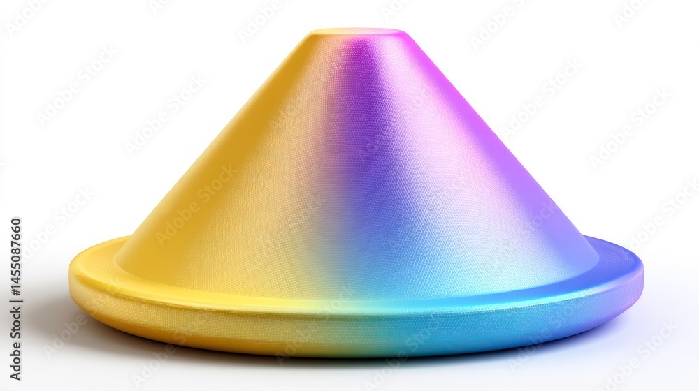Aufkleber colorful gradient cone with mesh texture for design and artistic projects