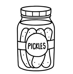 Pickle Jar with Label that says 