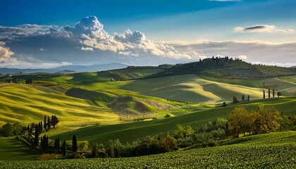 the hills in the tuscan countryside timelapse