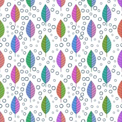 Autumn floral seamless leaves pattern for wrapping paper and fabrics