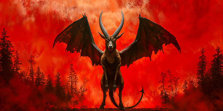 The Jersey Devil, cryptid of American folklore, wide banner
