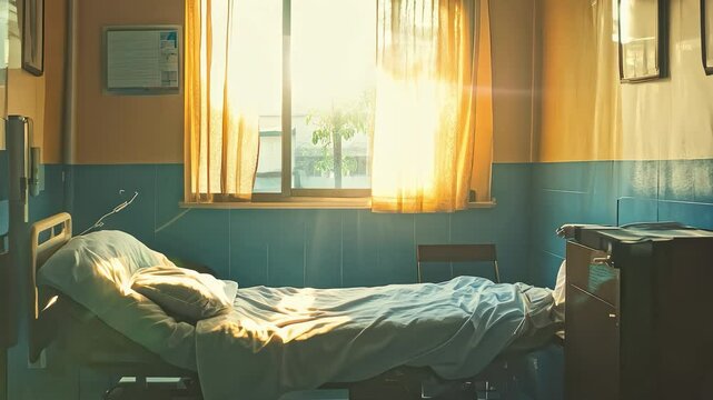 Sunlit Empty Hospital Room