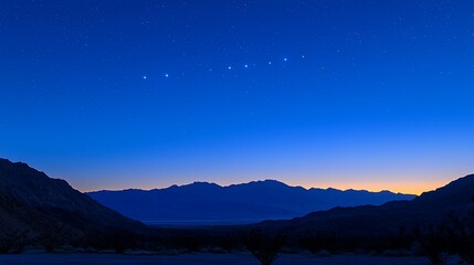 Obraz premium Starry night over mountains