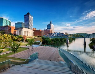 knoxville tennessee usa downtown at world s fair park
