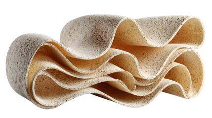 Abstract wavy food texture layered flatbread culinary background bakery product organic sna