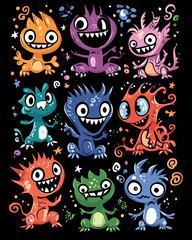 Fototapeta premium halloween seamless pattern