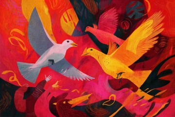 Juneteenth Flag Transforms Into Soaring Birds of Freedom and Hope