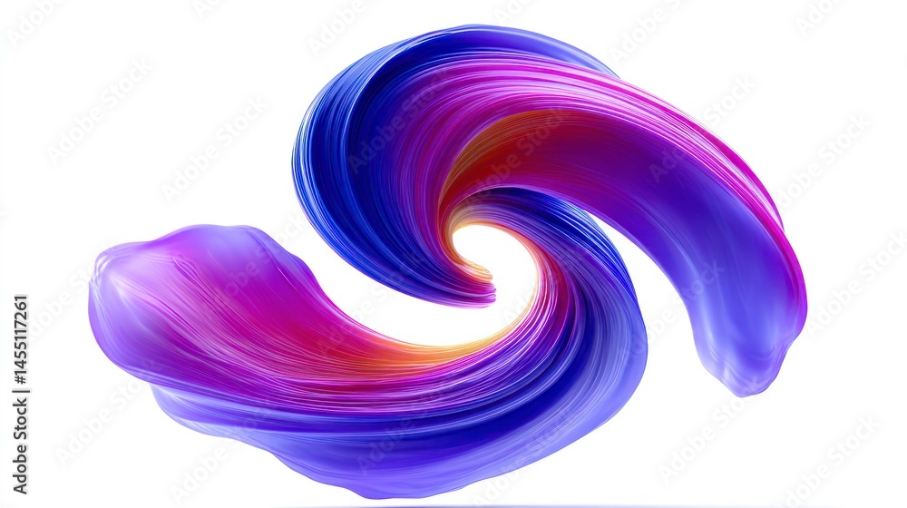 Poster vibrant abstract spiral design with dynamic colors and flowing lines for creative projects