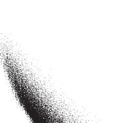 Obraz premium A black speckling extends diagonally across a pristine white background.