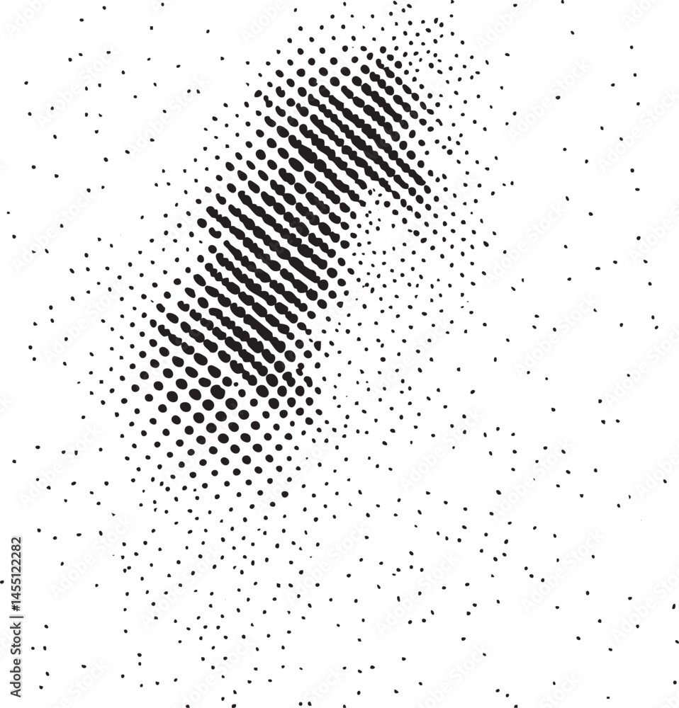 Aufkleber a dense field of small black dots creates a dynamic abstract .