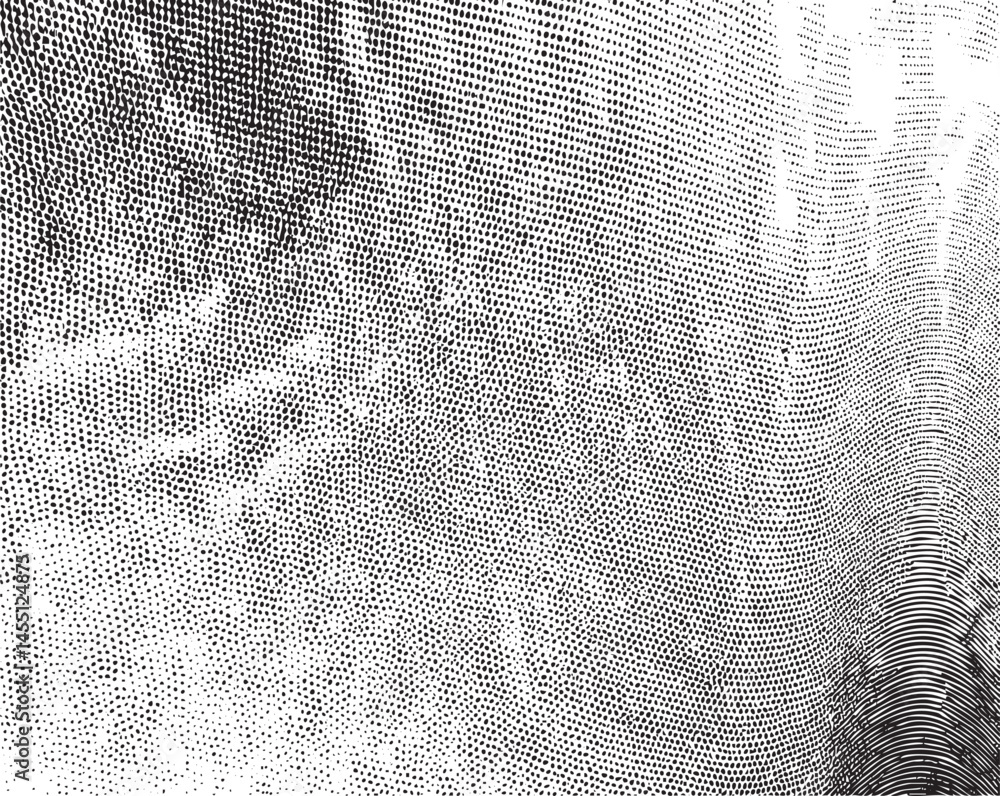 Poster a grayscale portrait blends with textured flowing lines.