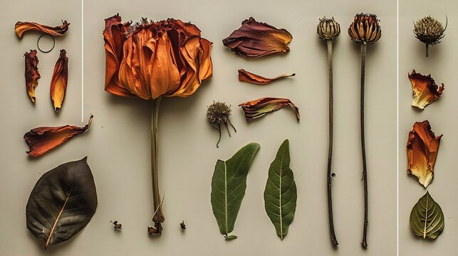 Deconstructed flower Petals