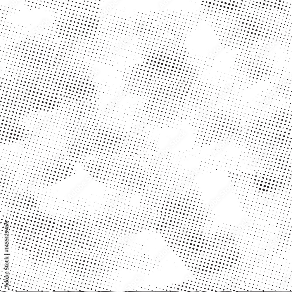 Poster a dynamic textured background composed of numerous tiny black dots against a white canvas.
