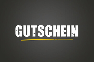 Fototapeta premium Gutschein (Coupon) - A blackboard with white text.