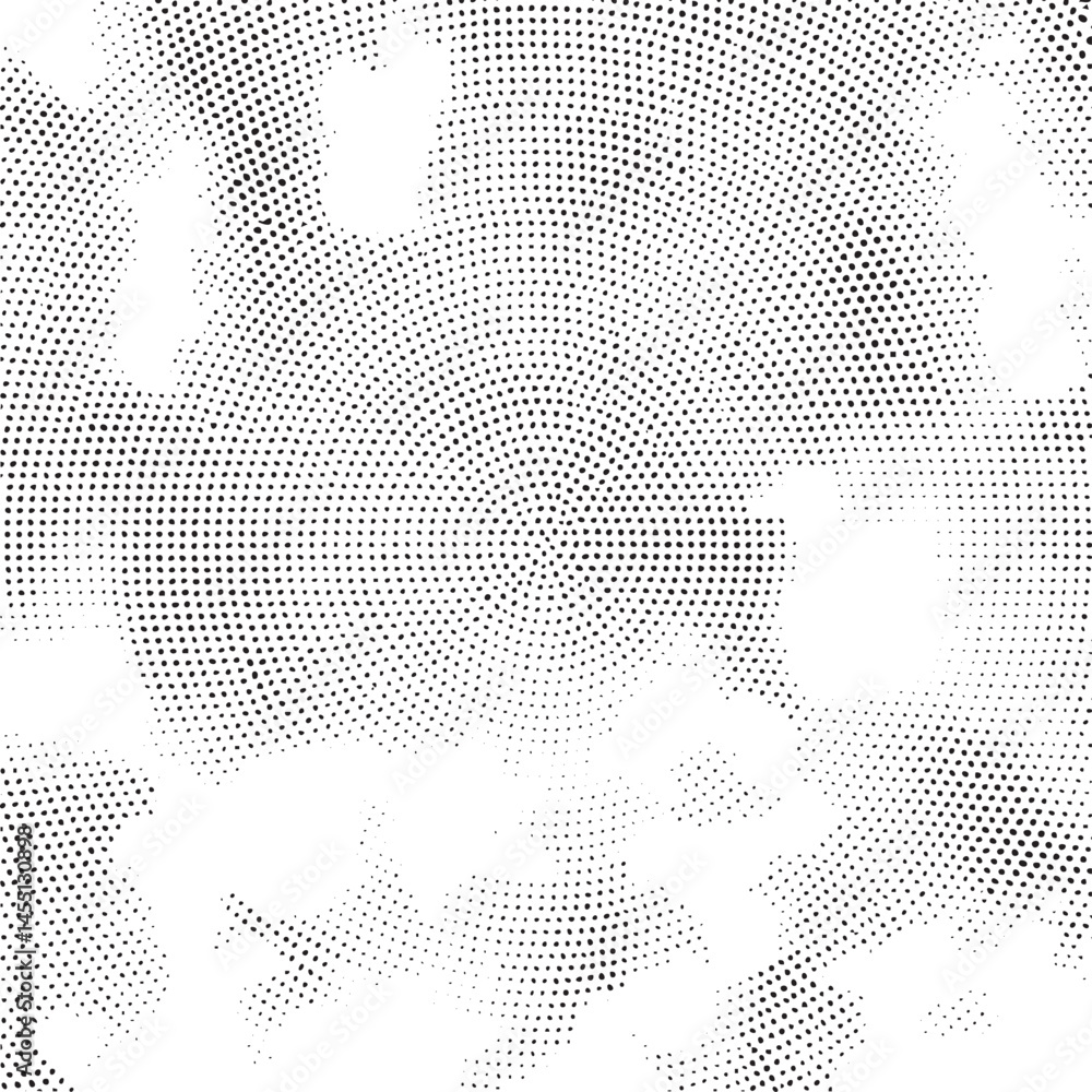 Poster a black and white abstract of countless small dots creates a dynamic textured surface.