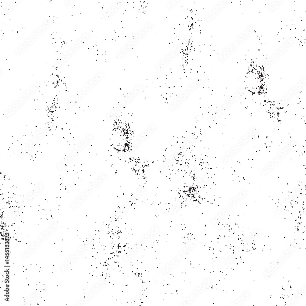 Poster a textured white background displays numerous small dark dots scattered across the surface.