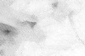 A close-up reveals a face composed of numerous dark dots against a white background.