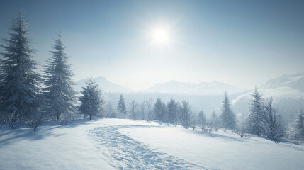 Snowy Mountain Path