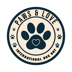 Fototapeta premium Minimalist Labrador retriever t-shirt concept for happy dog day vector illustration