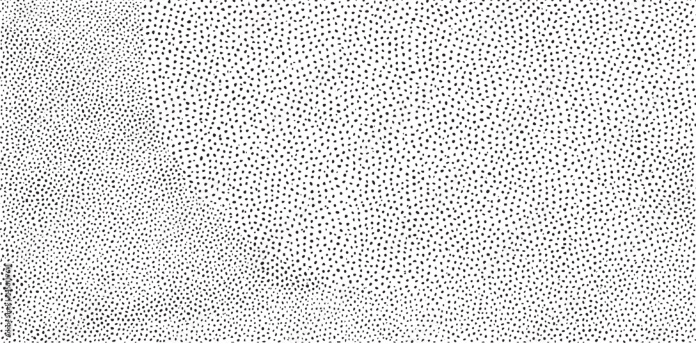 Poster a stark continuous of tiny white dots dominates a dark background.