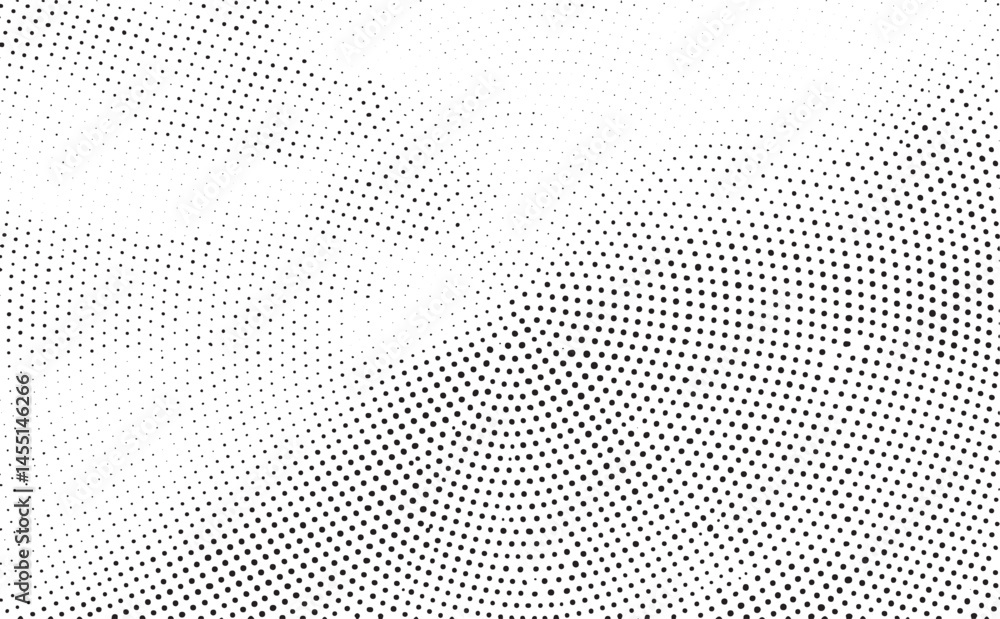 Poster a grayscale gradient of numerous small evenly spaced dots creates a dynamic wave-like .