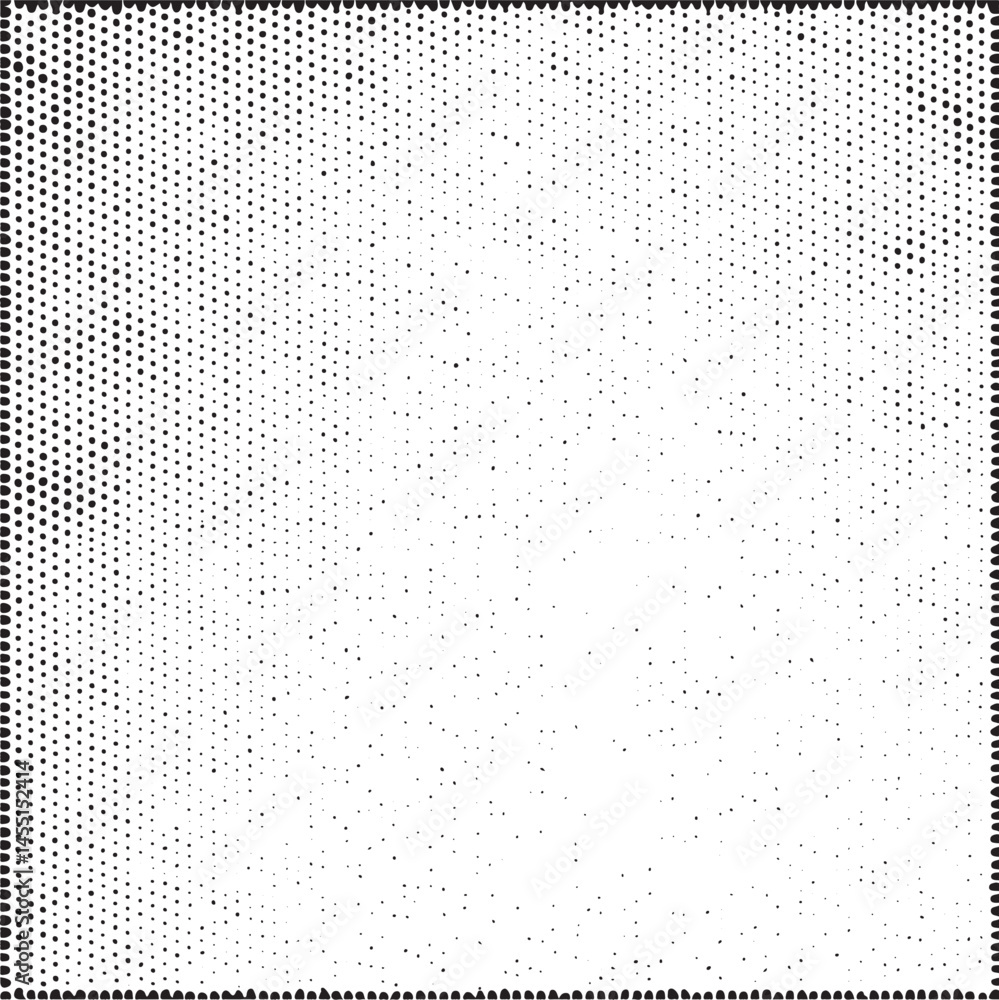 Poster a densely patterned background of numerous small evenly spaced white dots on a black surface.