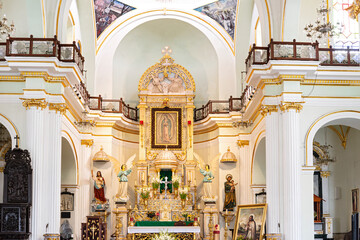historic church interior in puerto vallarta jalisco mexico