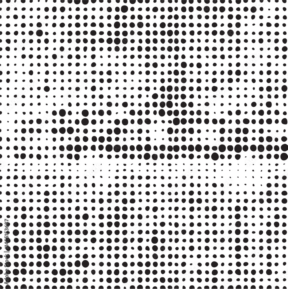 Poster a seamless of alternating black and white dots forms a horizontal gradient across the .