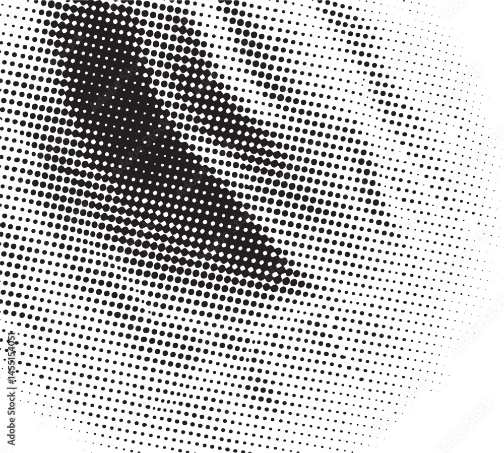 Poster a dynamic abstract of black dots against a white background creates a sense of movement.