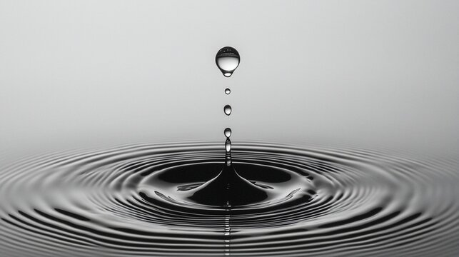 Water droplet impacting a water surface
