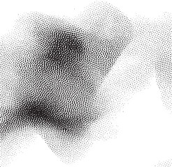 A dense textured black area blends seamlessly with a lighter speckled white surface.