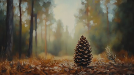 Misty forest pathway