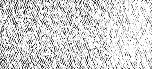 A stark black and white of repeating small dots spans the entire frame.